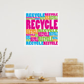 Kleurrijk Recyclen Poster (Keuken)