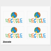 Kleurrijk Recyclen Rechthoekige Sticker (Vel)