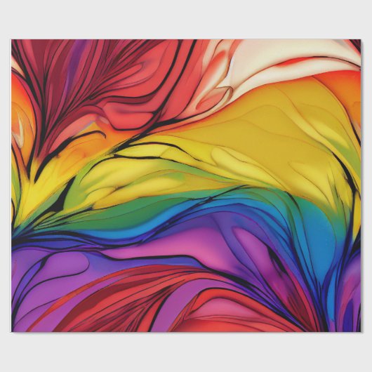 Kleurrijk regenboog Abstract inpakpapier (Vlak)