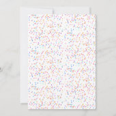 Kleurrijk Regenboog Confetti Bewaar de Datum Kaart (Achterkant)