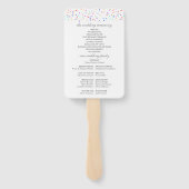 Kleurrijk Regenboog Confetti Trouwprogramma Handwaaier (Achterkant)