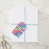 Kleurrijk Regenboog Hartjes Patroon Cadeaulabel (Met Touw)