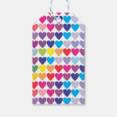 Kleurrijk Regenboog Hartjes Patroon Cadeaulabel (Voorkant)