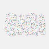 Kleurrijk regenboog sprenkels patroon bedankdoosjes (Uitgevouwen)