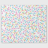 Kleurrijk regenboog sprenkels patroon cadeaupapier (Vlak)