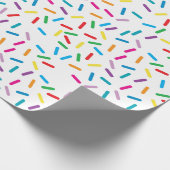 Kleurrijk regenboog sprenkels patroon cadeaupapier (Hoek)