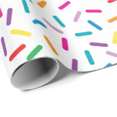 Kleurrijk regenboog sprenkels patroon cadeaupapier (Rol Hoek)