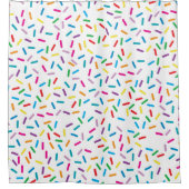 Kleurrijk regenboog sprenkels patroon douchegordijn (Voorkant)