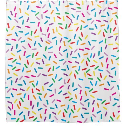 Kleurrijk regenboog sprenkels patroon douchegordijn (Voorkant)