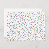 Kleurrijk regenboog sprenkels patroon feestdagenkaart (Voorkant / Achterkant)