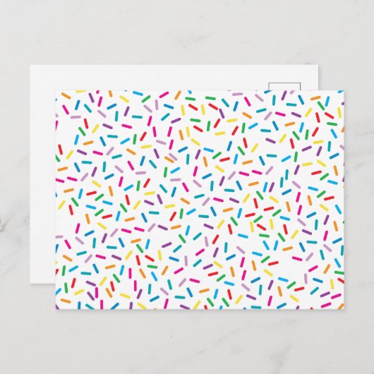 Kleurrijk regenboog sprenkels patroon feestdagenkaart (Voorkant / Achterkant)