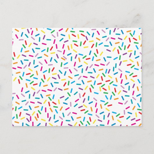 Kleurrijk regenboog sprenkels patroon feestdagenkaart (Voorkant)