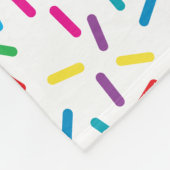 Kleurrijk regenboog sprenkels patroon fleece deken (Hoek)
