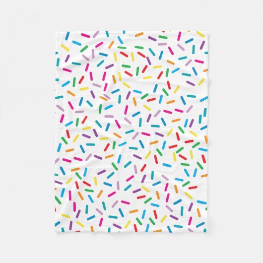 Kleurrijk regenboog sprenkels patroon fleece deken (Voorkant)