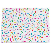 Kleurrijk regenboog sprenkels patroon groot cadeauzakje (Voorkant)