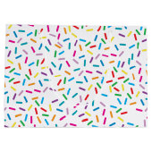 Kleurrijk regenboog sprenkels patroon groot cadeauzakje (Achterkant)