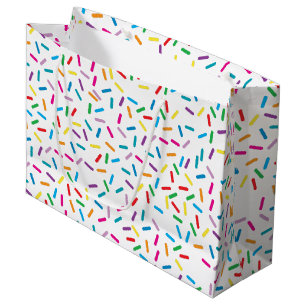 Kleurrijk regenboog sprenkels patroon groot cadeauzakje