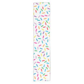 Kleurrijk regenboog sprenkels patroon korte tafelloper (Voorkant)