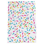 Kleurrijk regenboog sprenkels patroon medium cadeauzakje (Achterkant)