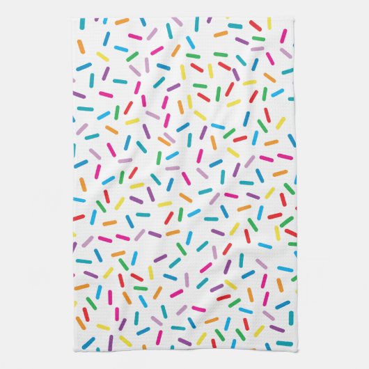 Kleurrijk regenboog sprenkels patroon theedoek (Verticaal)
