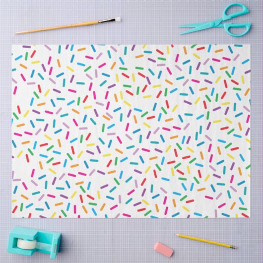 Kleurrijk regenboog sprenkels patroon tissuepapier (Craft)