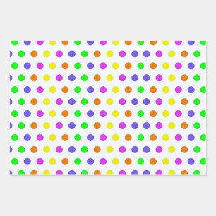 Kleurrijk Regenboog Stippenpatroon Inpakpapier Vel