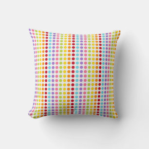 Kleurrijk Regenboog Wervelende Stippenpatroon Deco Kussen