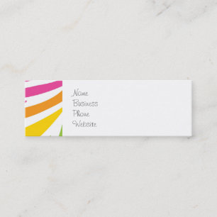 Kleurrijk Regenboog Zebra Print Patroon Cadeaus Mini Visitekaartje