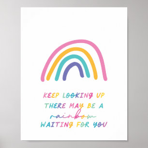 Kleurrijk regenboogdecor poster