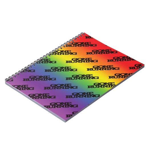 Kleurrijk regenboogeffect Achtergrondtoon draaiend Notitieboek (Linkerzijde)