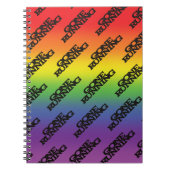 Kleurrijk regenboogeffect Achtergrondtoon draaiend Notitieboek (Voorkant)