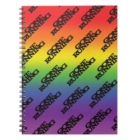 Kleurrijk regenboogeffect Achtergrondtoon draaiend Notitieboek (Voorkant)