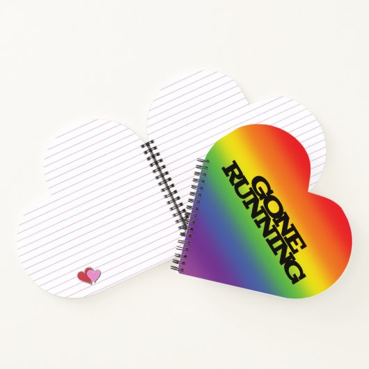 Kleurrijk regenboogeffect Achtergrondtoon draaiend Notitieboek (Binnen)