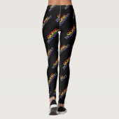 Kleurrijk regenboogeffect toon Tekstpatroon uitvoe Leggings (Achterkant)