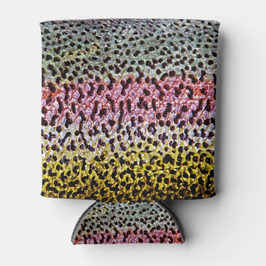 Kleurrijk regenboogforel Schaal Structuur Kijk pat Blikjeskoeler (Voorkant)