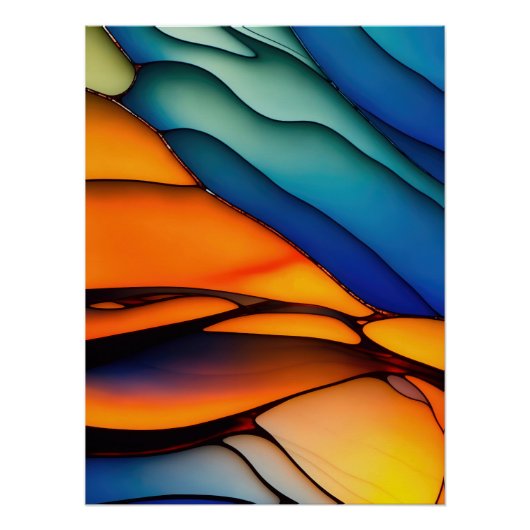 Kleurrijk regenboogglas perfect poster (Voorkant)