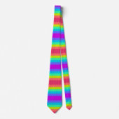 Kleurrijk regenbooggolfpatroon achtergrond stropdas (Voorkant)