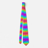 Kleurrijk regenbooggolfpatroon achtergrond stropdas (Achterkant)