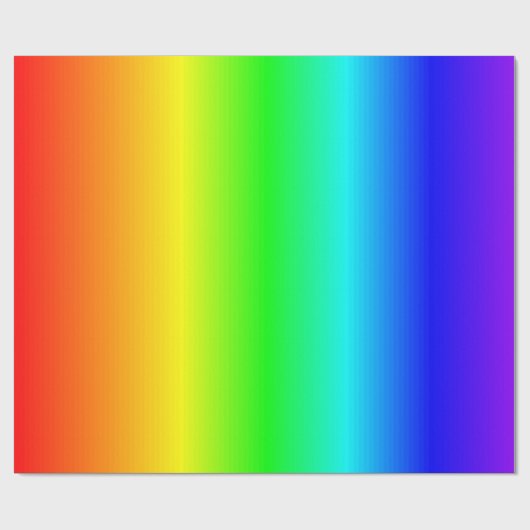 Kleurrijk regenbooggradiënt gestreept patroon cadeaupapier (Vlak)