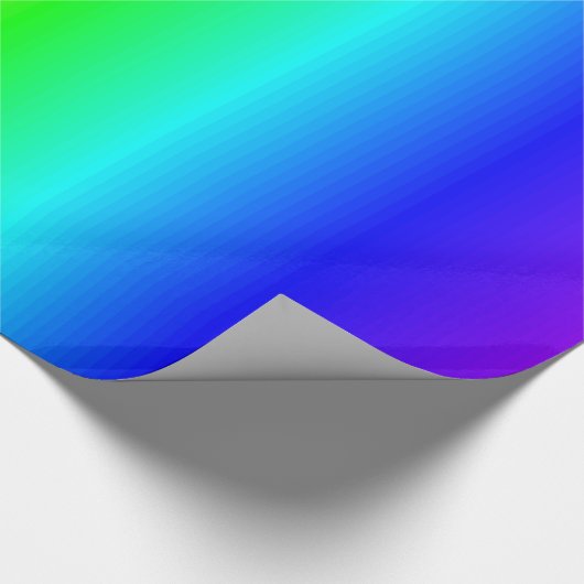 Kleurrijk regenbooggradiënt gestreept patroon cadeaupapier (Hoek)