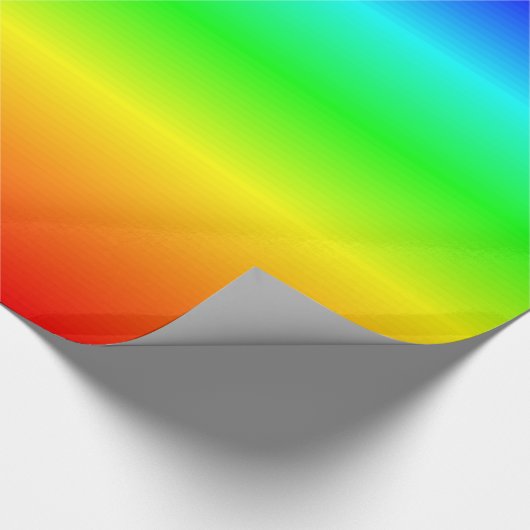 Kleurrijk regenbooggradiënt gestreept patroon cadeaupapier (Hoek)