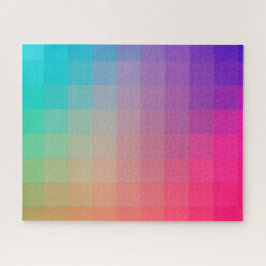 Kleurrijk regenboogkleuren Pixels Verloopontwerp Legpuzzel
