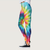 Kleurrijk regenboogkleurig kleurstofkostuum leggings (Links)
