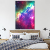 Kleurrijk regenboogkosmisch verbrand schilderdoek canvas afdruk (Insitu (Slaapkamer))