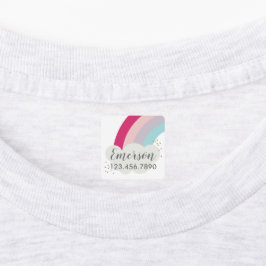 Kleurrijk regenbooglabel kinder waterdicht labels