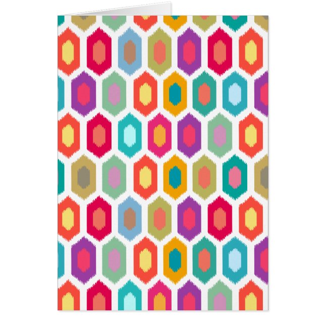 Kleurrijk regenboogmodern Ikat-patroon (Voorkant)