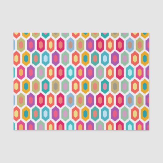 Kleurrijk regenboogmodern Ikat-patroon Tissuepapier (Voorkant)