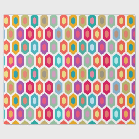 Kleurrijk regenboogmodern Ikat - tribaal patroon Cadeaupapier (Vlak)