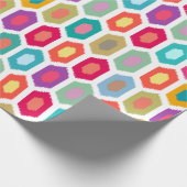 Kleurrijk regenboogmodern Ikat - tribaal patroon Cadeaupapier (Hoek)