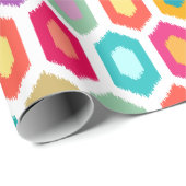 Kleurrijk regenboogmodern Ikat - tribaal patroon Cadeaupapier (Rol Hoek)